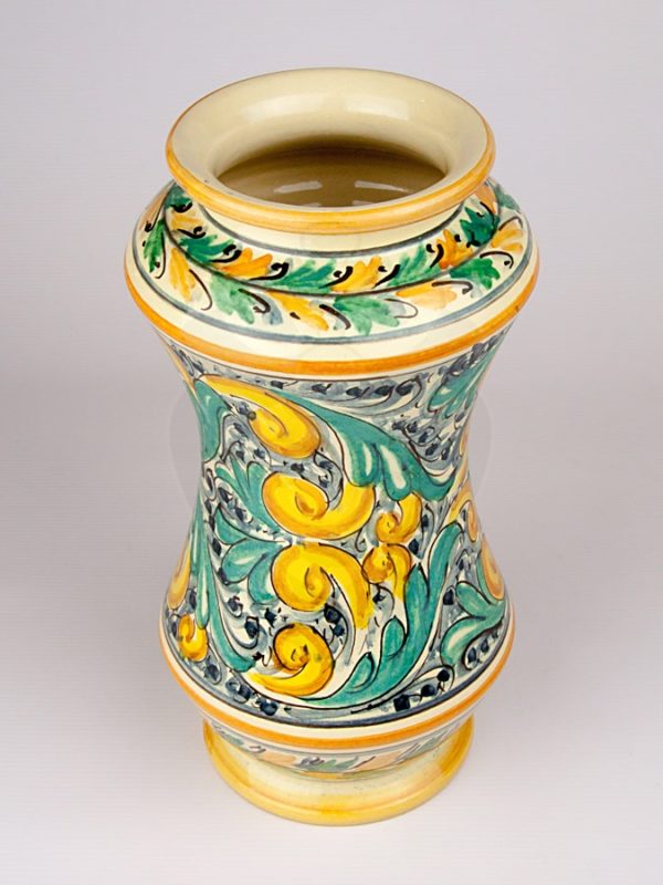 Vaso ad albarello con foglie e volute (H 30) - immagine 2